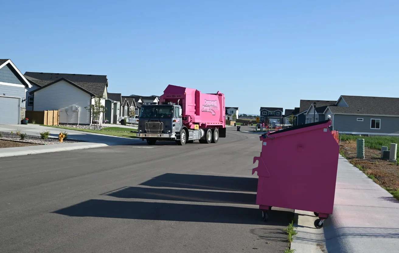Dumpster Diverz truck in Loveland neighborhood